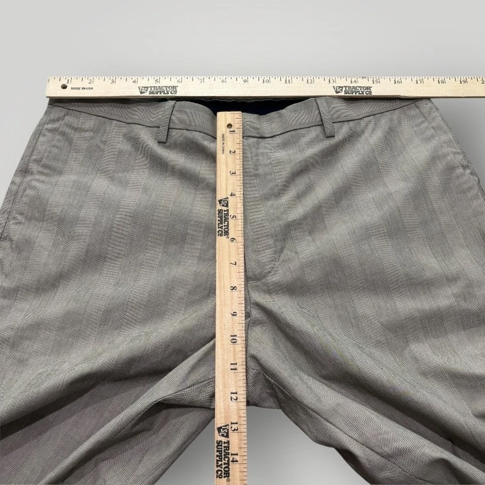 Banana Republic Pants Mens 34x34 Gray Plaid Non-Iron Slim Fit‎ Chino Straight